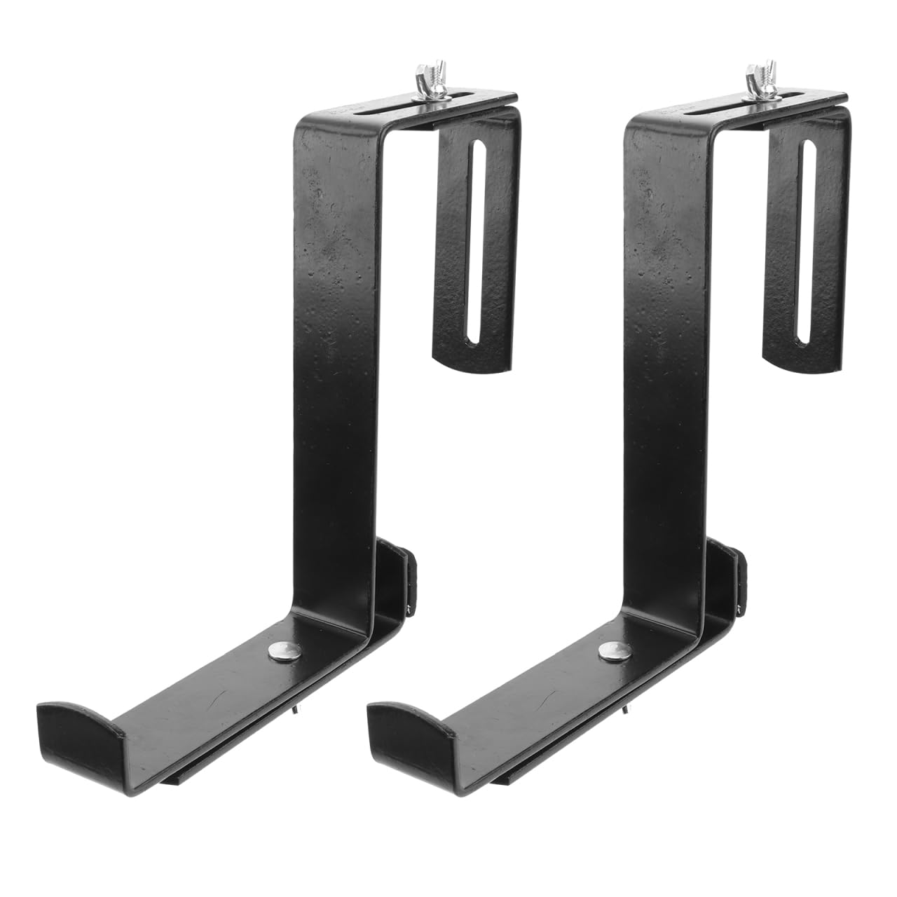 Happyyami Balcony Railing Flowerpot Hook Hanging Planter Hook 2 Pack Metal Pot Hanger for Outdoor Garden Patio Decoration