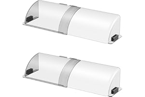 CH24Globall Air Vent Deflector with Powerful Magnets(10 to 14 Inches),AC/Heat Vent Redirector Vent Cover for Floor, Ceiling, Sidewall Registers (Clear-2Pack)