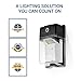Hyperikon LED Wall Pack Outdoor Light, 30W, Security Wall Sconce Fixture, 5000K, Photocell, Clear Cover