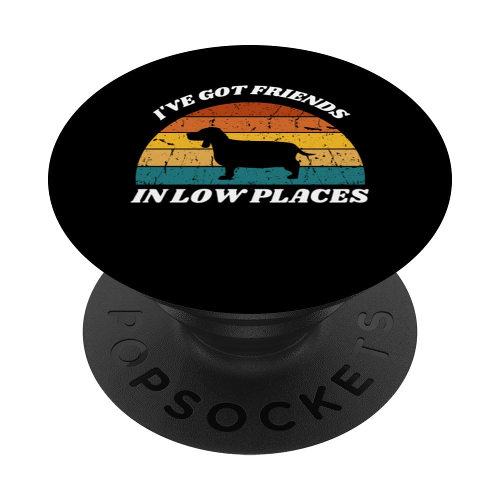 I've Got Friends in Low Places Basset Hound PopSockets Swappable PopGrip