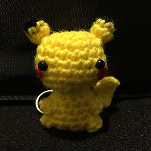 Crochet Amigurumi Mini Plush Keychain - Pikachu Pokémon Inspired