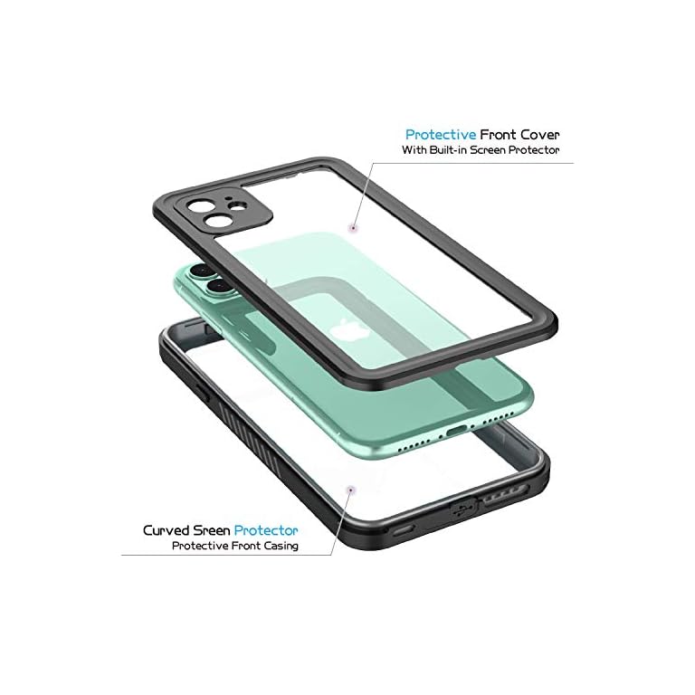 Vapesoon - Funda impermeable para iPhone 11, protector de pantalla