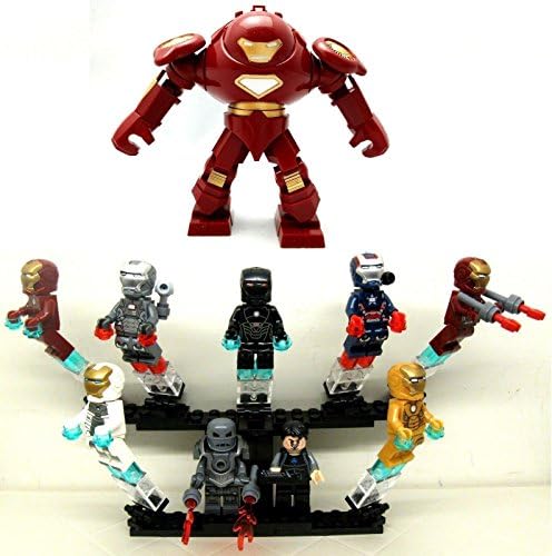 10sets Minifigure Ironman Mark 1 4 16 21 35 39 Iron Patriot Stark Hulk Buster