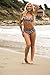 BAWDY Women's Push-Up Twist Top and Mid Rise Bottom Bikini Set, F13521, M