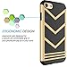 Tekcoo iPhone 8 Case, iPhone 7 Sturdy Case, [Varmor] Shock Absorbing [Champagne Gold] Bumper Hard Hybrid Slim Cute Luxury Cases Cover [Scratch Proof] Plastic Shell + TPU Rubber Inner