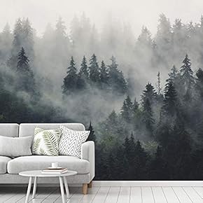 signwin Wall Mural Foggy Forest Removable Self-Adhesive Wallpaper...