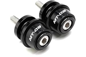 MOWOK for Yamaha MT09 Tracer MT-09 SP 2014-2026 2025 2024 2023 2022 Motorcycle Accessories Swingarm Spools Sliders 6MM Swing Arm Stand Screws (Black)