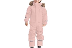 Carydety Snow Suit for Kids Girls Boys One Piece Snowsuit Waterproof Windproof Winter Outdoor Overalls Snowboarding Ski Suits