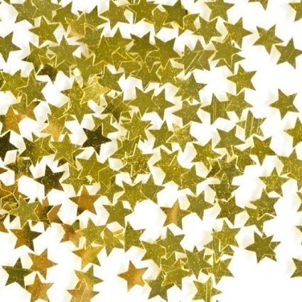 Good Deals Online Gold Star Party Table/Card Confetti - Ideal for Birthdays, Boy's and Girl's, Parties, Special Occassion - Scatter on party tables or put inside cards/wrapping paper (1 Pack Gold)