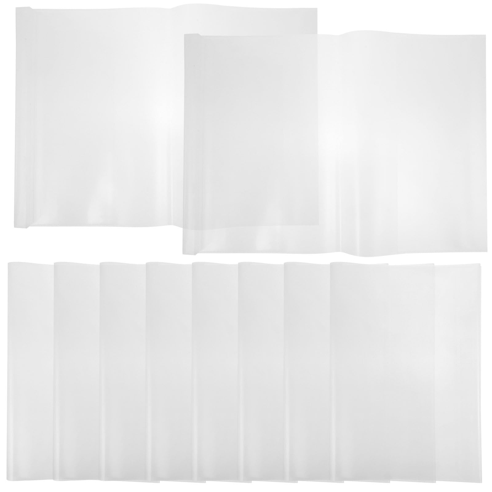 OKUMEYR Clear Book Cover Protector for 16K Soft and Hardcover Books Transparent Plastic Sleeve for Textbook Protection Easy-Clean Book Sleeve for School Office and Home Use