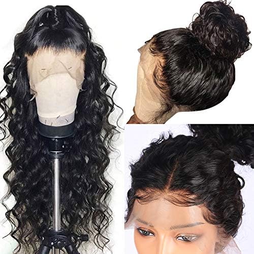 13x6 Lace Frontal Wigs For Black Women Brazilian Pre Plucked Lace Wig Glueless Human Hair Wigs With Baby Hair (18 inch, 150% Density Lace Front Wig)