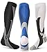 3 Pairs Compression Socks Men Women Athletic Socks for Run, Basketball, Soccer, Travel, Flight, Nursing, 20-30 mmHg