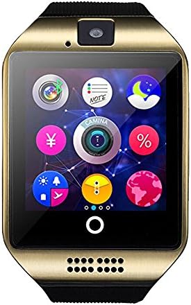 Dohomai Newest Q18 Smart Watch Bluetooth Smartwatch Phone with Camera TF/SIM Card Slot for Android Samsung Galaxy S7,S6,S5,Note 5,HTC,SONY,LG,Huawei,Google Nexus (gold)
