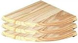 Optimal Products Set Of 3 Natural Wood Corner Shelves 200mm 200mm 16mm view 5