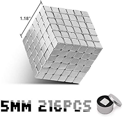Magnetic Cube 216pcs 5mm Magnets Cube Magnets Block Puzzle Format Magnetic Holders Square Cube Children's Puzzle magic cube Toys The best magic cube DIY Puzzle Educational