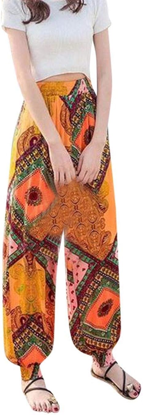 Tomwell Haremshose Damen - Leichte Sommerhose Mit Blumenprint & Elastikbund