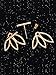 Hestya 3 Pairs Ear Jacket Stud Lotus Flower Earrings for Women and Girls (Silvery and Golden)