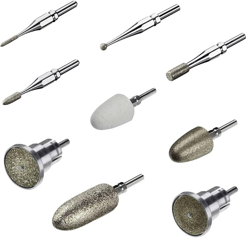 Beurer MP 60 Manicure Pedicure Tool Set 9 Sapphire Felt Tips Hand Foot Care