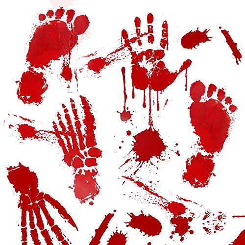 image for Innoo Tech New 3D Bloody Footprints and Handprints to Floor Clings, Wi
