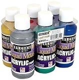 Sargent Art 22-6819 Liquid Metals 4 oz Metallic Acrylic Paints, 6 Colors