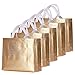 Gesodant Glossy Bling Reusable Grocery Bag Tote Bag With Handle,Non-woven Fashionable Present Bag Gift Bag,Goodies Bag Shopping Bag,Promotional Bag,Totes,Bulk Bags Set Of 12 - Gold