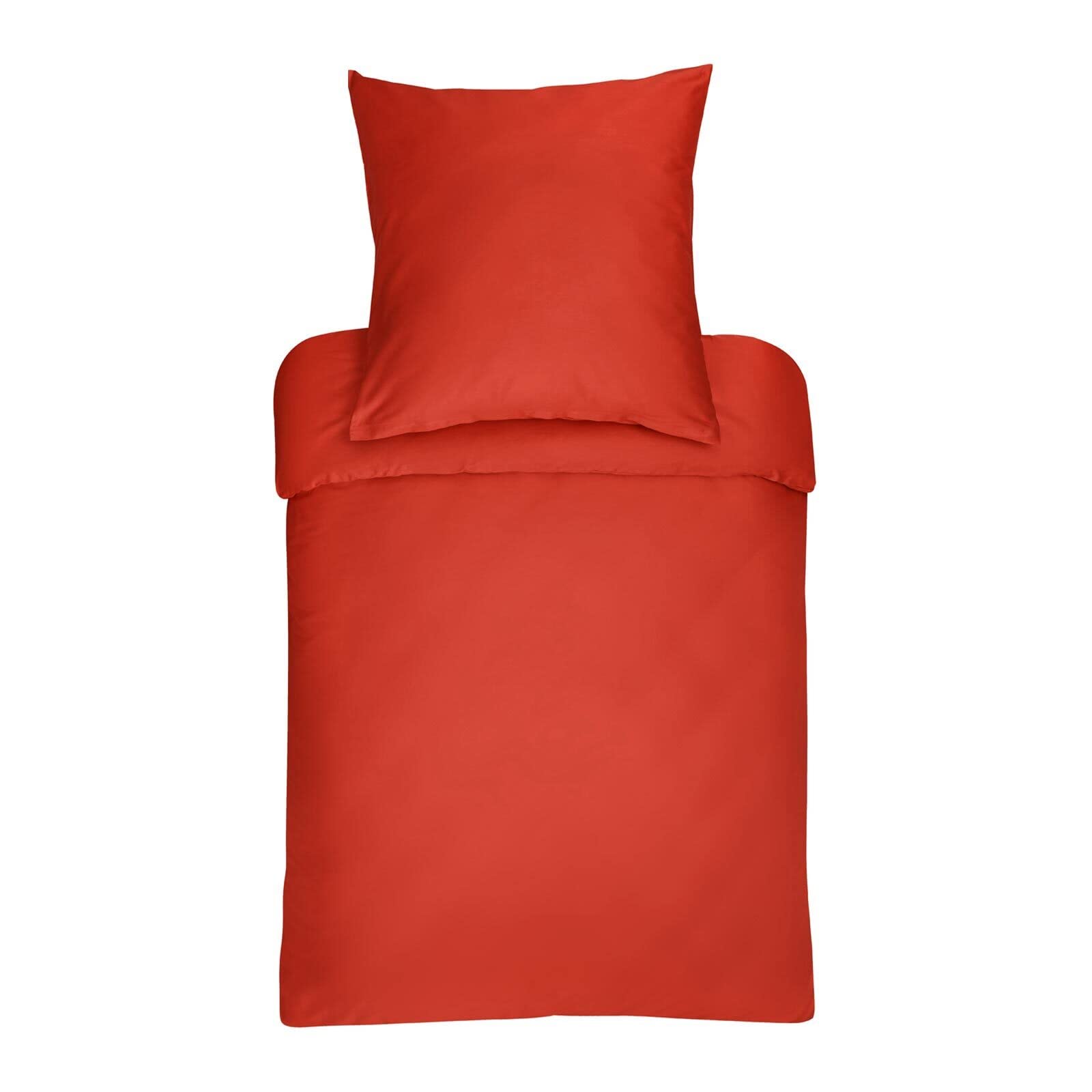 Bassetti Bed Linen, Cotton, Coral red, 135 x 200