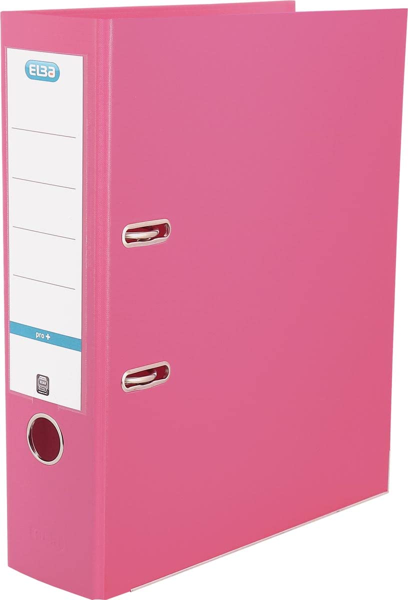 Elba Smart Pro+ 10468PI Folder A4 8 cm Spine Interchangeable Spine Label Pack of 10 Pink