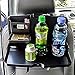 ZONETECH Multi-Functional Portable Foldable Car Backseat Tray Desk 2 Pack - Black Vehicle Table for Food, Meal, Snack, Laptop - Stay Organized When on The Go (1-Pack)