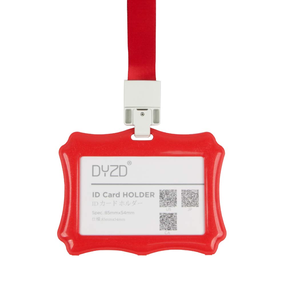 DYZD Hard Plastic Badge Holders ID Card Holders Waterproof