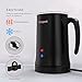     Milk Frother,Homgeek Electric Milk Steamer Foam Maker with Hot & Cold Milk Functionality for Cappuccino,Hot Chocolate,Latte,Macchiato(Strix Temperature Control,5.1oz/10.2oz,Two Whisks)