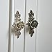 Dimart 2pcs Rose Flower Cabinet Drawer Furniture Door knob Handle Pull Hardware Antique Silver