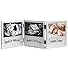 VonHaus Triple Sonogram Picture Frame for Keepsake Ultrasound Pregnancy Scan Images and Baby Photos - The Perfect Gift Idea for Expecting Parents, Silver