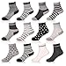 ShoppeWatch 12 Pairs Baby Toddler Socks with Grips Anti Slip Non Skid Boys 2T BBSK38B