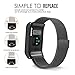 Garmin Vivoactive HR Watch Band, MoKo Milanese Loop Stainless Steel Mesh Replacement Bracelet Strap for Vivoactive HR Sports GPS Smart Watch with Unique Magnet Lock, No Buckle Needed, Black