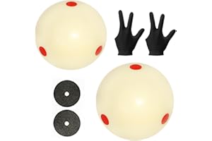 HEYLEAYAR Pro-Cup Pool Cue Ball 2-1/4 Inch,Standard Pool Ball Billiard Cue Ball with 6 Red Dots,Pool Table Accessories for Bi