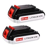 Enegitech 20V Max 2.0Ah Replacement Battery for Black & Decker LBXR2020-OPE LB20 LBXR20 LB2X4020-OPE Cordless Tool Battery 2 Pack