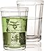 Circleware Windowpane Drinking Glasses, Set of 6 Juice Cups, 7 ounce