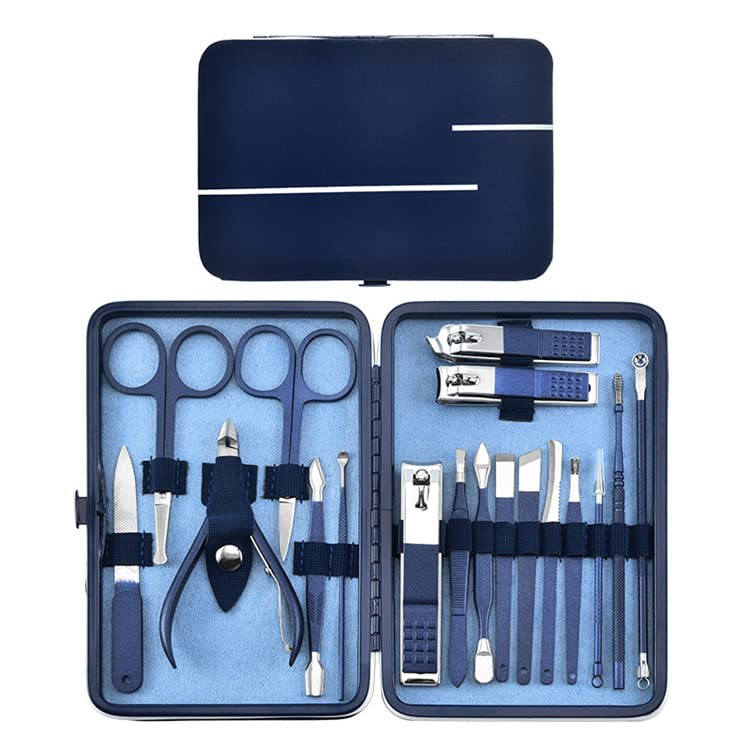 Shaftalal, Professional Nail Clippers, Nail Cutter, Manicure Pedicure Care Set, Stainless Steel, Men Women Grooming Kit, 18 pcs Manicure Set for Travel Pack