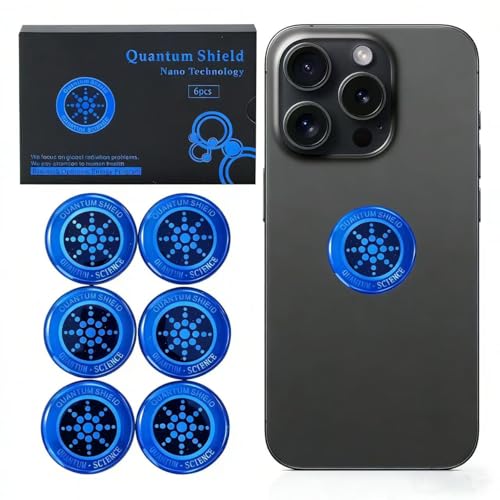6 Pieces Emf Stickers，Phone Protection Blocker for Smart Phones、5G Tablets Laptops、WiFi 、TV Electronic Devices (6, Biue)