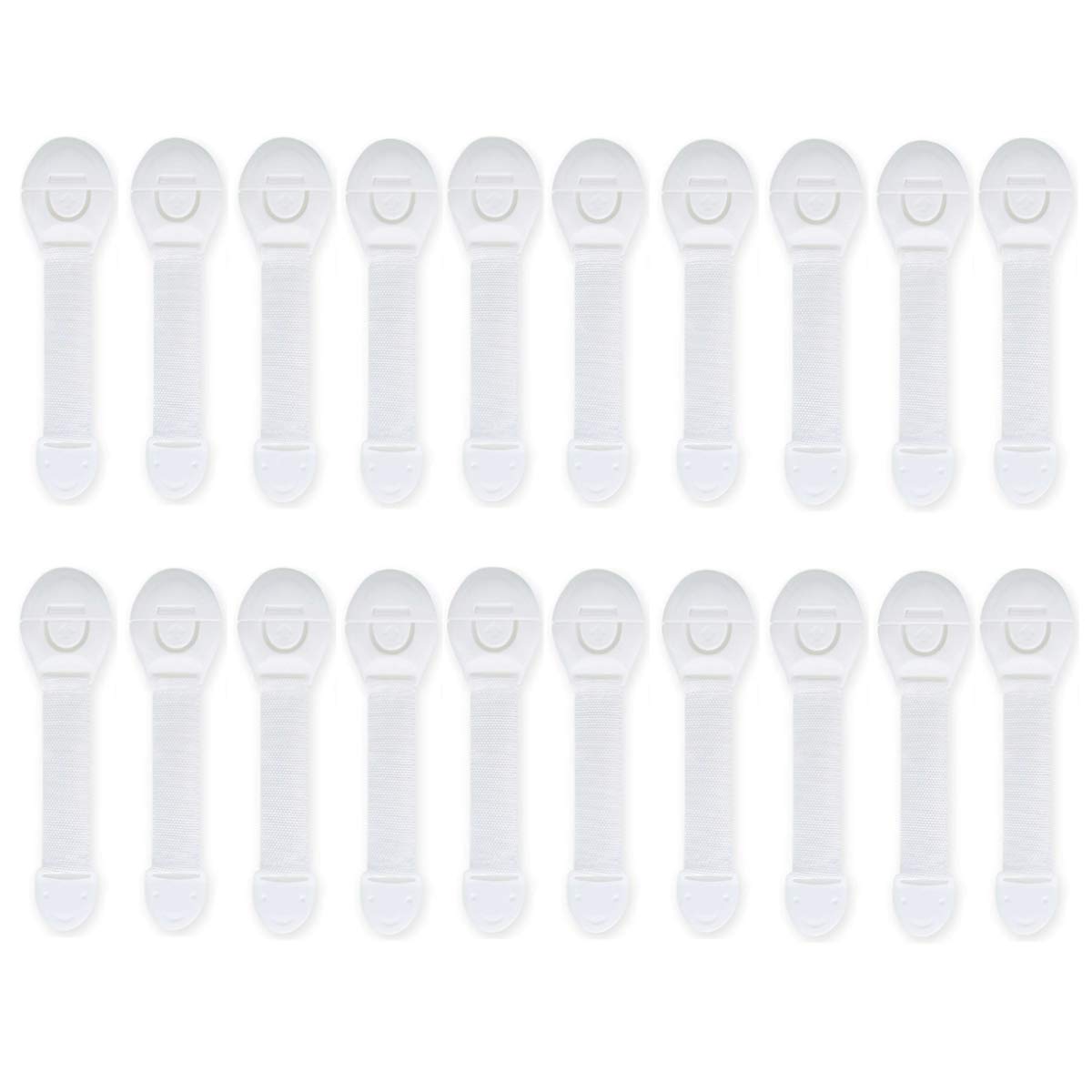 JZK 20x Safety Lock Drawer Block Fridge Drawer Cabinet Door Safety Locks for Child/Baby/Dog/Cat, with Adhesive