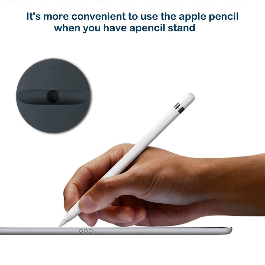 Voken Apple Pencil Stand,Stand Compatible with Apple Pencil,Solid Silicone Stand for Apple Pencil,Stand Horizontally and Vertically (Deep Grey)