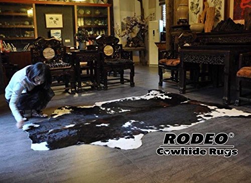 Rodeo Cowhide Rug Dark Brindle Size 5x7 Feet Dc