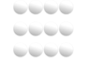 12 Pack of Smooth White Foosballs for Standard Foosball Tables & Classic Tabletop Soccer Game Balls by Brybelly