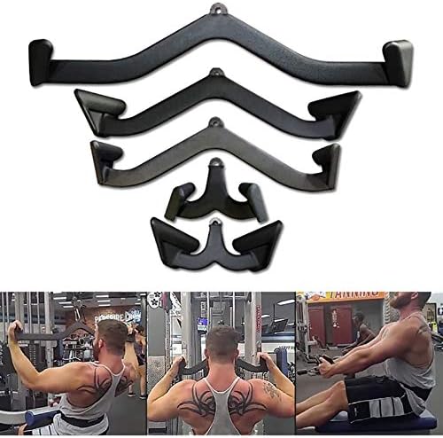 ボディービルマッチングハンドル ケーブルマシンの筋力トレーニング上腕三頭筋を押しダウンバーlatのプルダウンバーローイングハンドルアタッチメント 簡単に 黒を背中の筋肉を構築 Sets お歳暮 Size 5