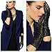 WARMEN Women's Lambskin Leather Plush Lined Long Winter Gloves Sleeves (XL, Black (Touchscreen Feature))