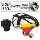 SecurityIng - 520 TV Lines MC495 1/3 Inch CMOS Image Sensor Mini Covert Color CCTV Surveillance Security Camera, 3.6mm F2.0/90 Degrees View Angle Lens, Support Video and Audio Output, for Hidden Audio & Video Surveillance Security Camera