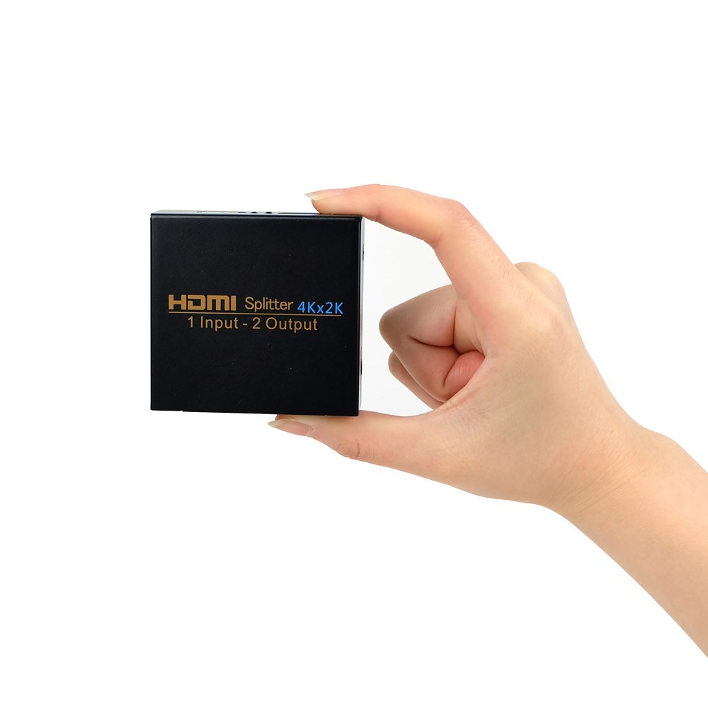 Splitter HDMI 4K, NIERBO HDMI Répartiteur 1x2 HDMI Splitter 1 Entrée 2 Sorties Repartiteur - 1 Source HDMI vers 2 ECRANS - Full HD 1080p 4K 30hz