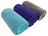 Workout Towels Sports Towel Microfiber Sweat Towels Set, Multi-Purpose Gym Towel, Fast Drying & Super Soft, for Sports, Fitness, Gym, Yoga, Travel, Camping & More 3 Pack