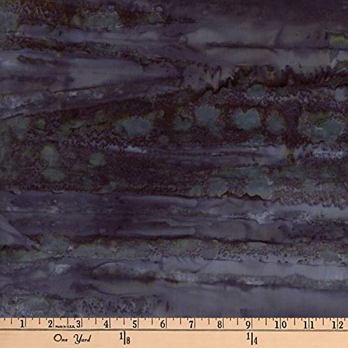 Textile Creations Semarang Indonesian Hand Dye Horizontal Stripe Dark Grey/Blue Fabric,