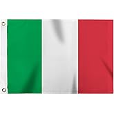 Flagolden Italy Flag 12x18 inches Small Flag of Italy for Boat Car UTV, Vivid Color Italian Flags National Country IT Green White Red Banner with 2 Brass Grommets